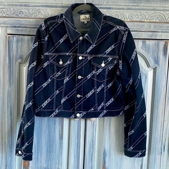 Jordache RINSE DIAGONAL LOGO PRINT SHRUNKEN JACKET - Picture 6 of 14